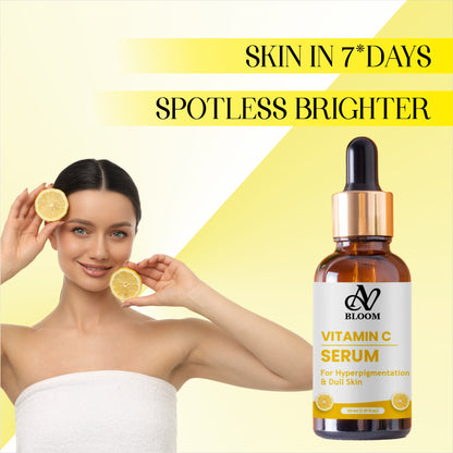 AV Bloom Vitamin C Serum for Hyperpigmentation & Dull Skin, 30ml (1.01 fl oz)