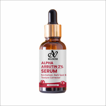 AV Bloom Alpha Arbutin 2% Serum, Revitalizer, Dark Spot & Texture Corrector, 30ml (1.01 fl oz)